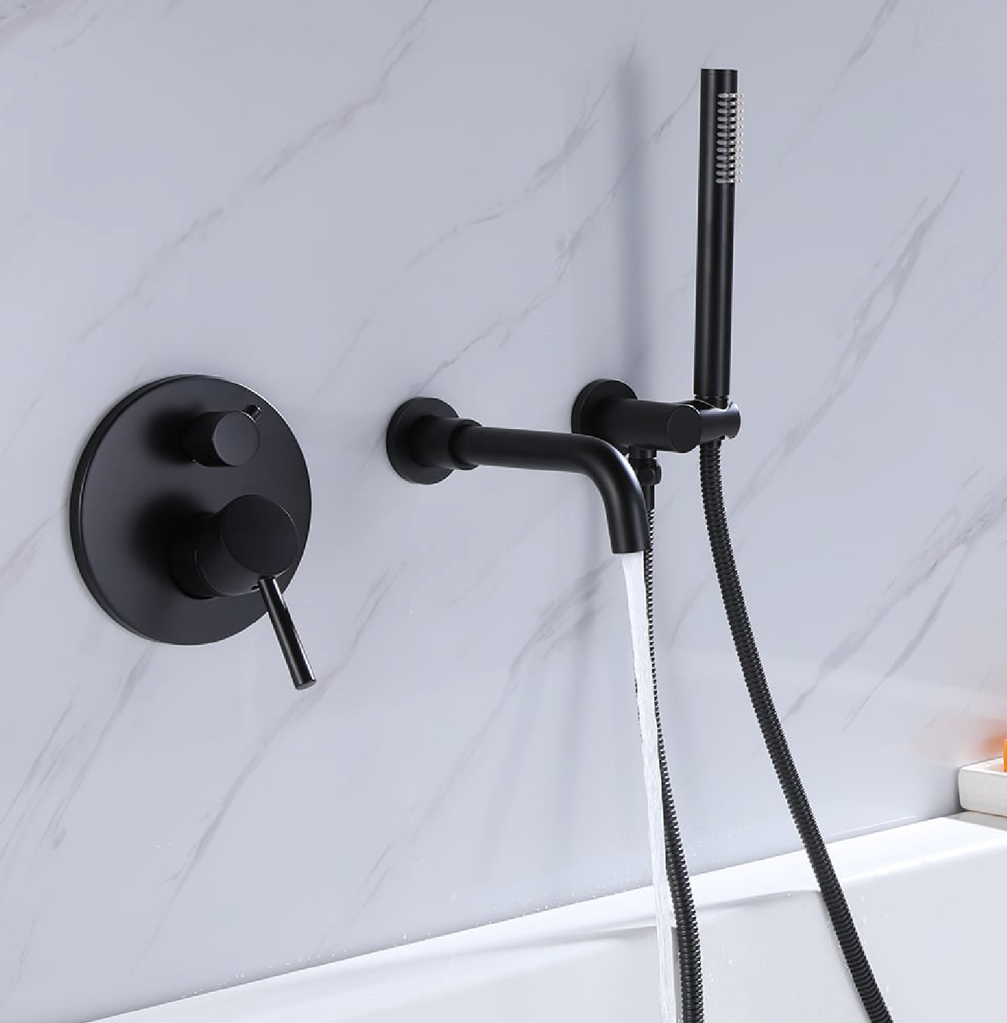 Concealed Bathtub Faucet with Handheld