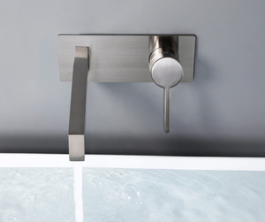 Wall-Mount Modern Single with Plate Bathroom Faucet