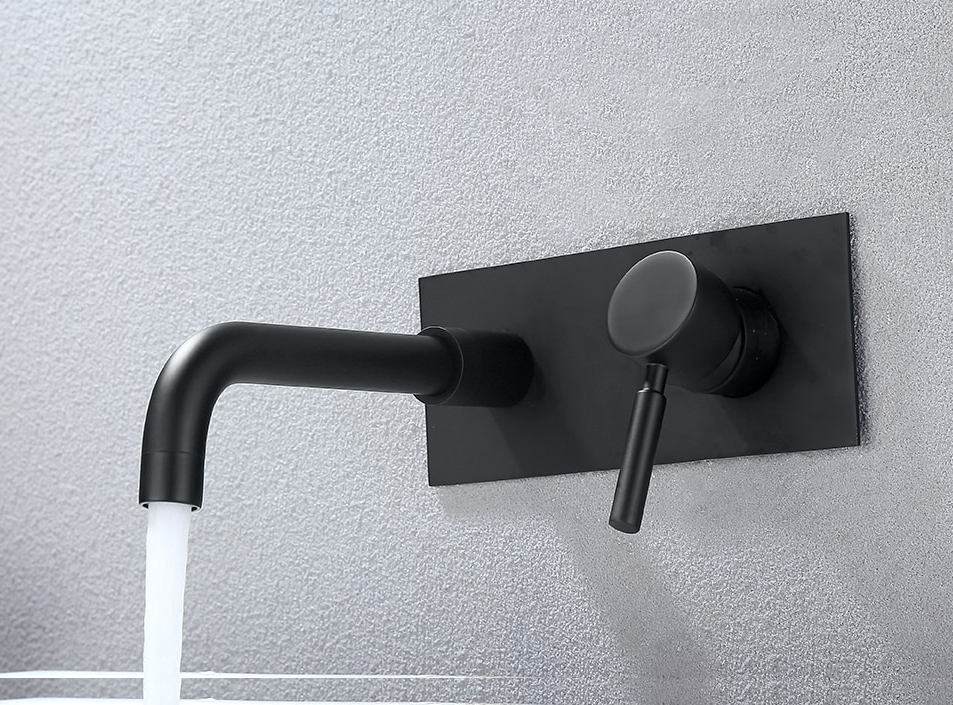 Wall-Mount Single with Plate Bathroom Faucet